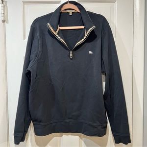 Burberry London Mens Cotton Quarter Zip Pullover Jacket Size XL